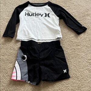 Hurley Black and White Kids' Swimwear Set